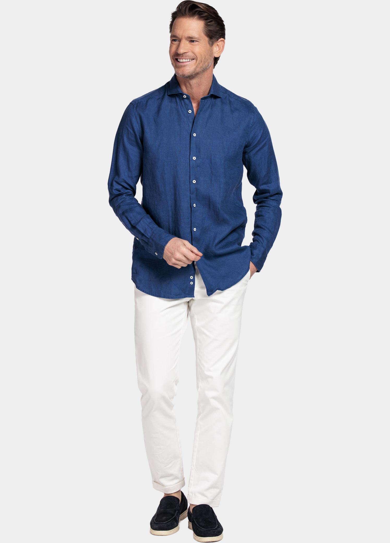 Giordano Overhemd heren Blauw Row Long Sleeve Cutaway Soft 617810/63