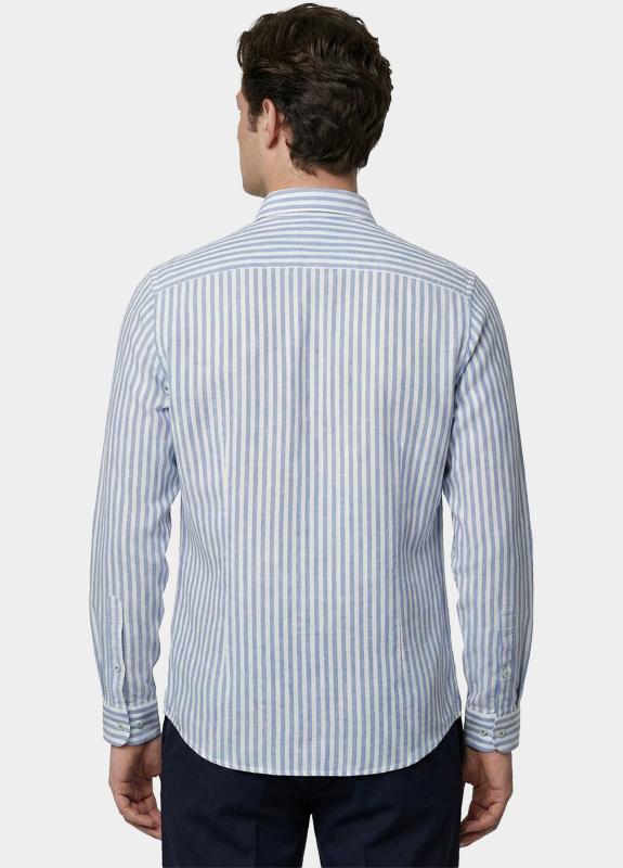 Born With Appetite Overhemd heren Blauw Avenue Li-co Ws Stripe Shirt BWA26107AV02/4005