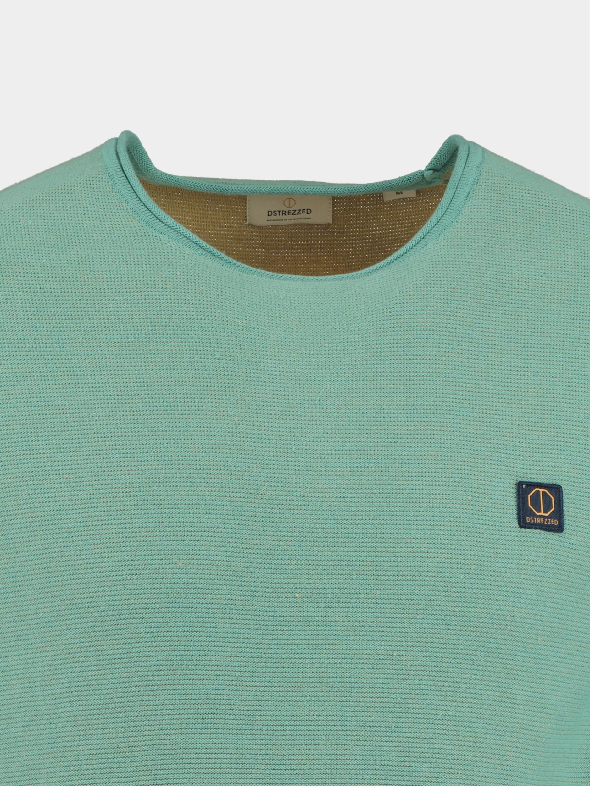 Dstrezzed Sweater Groen Crew Neck Plaited Cotton 405552/556