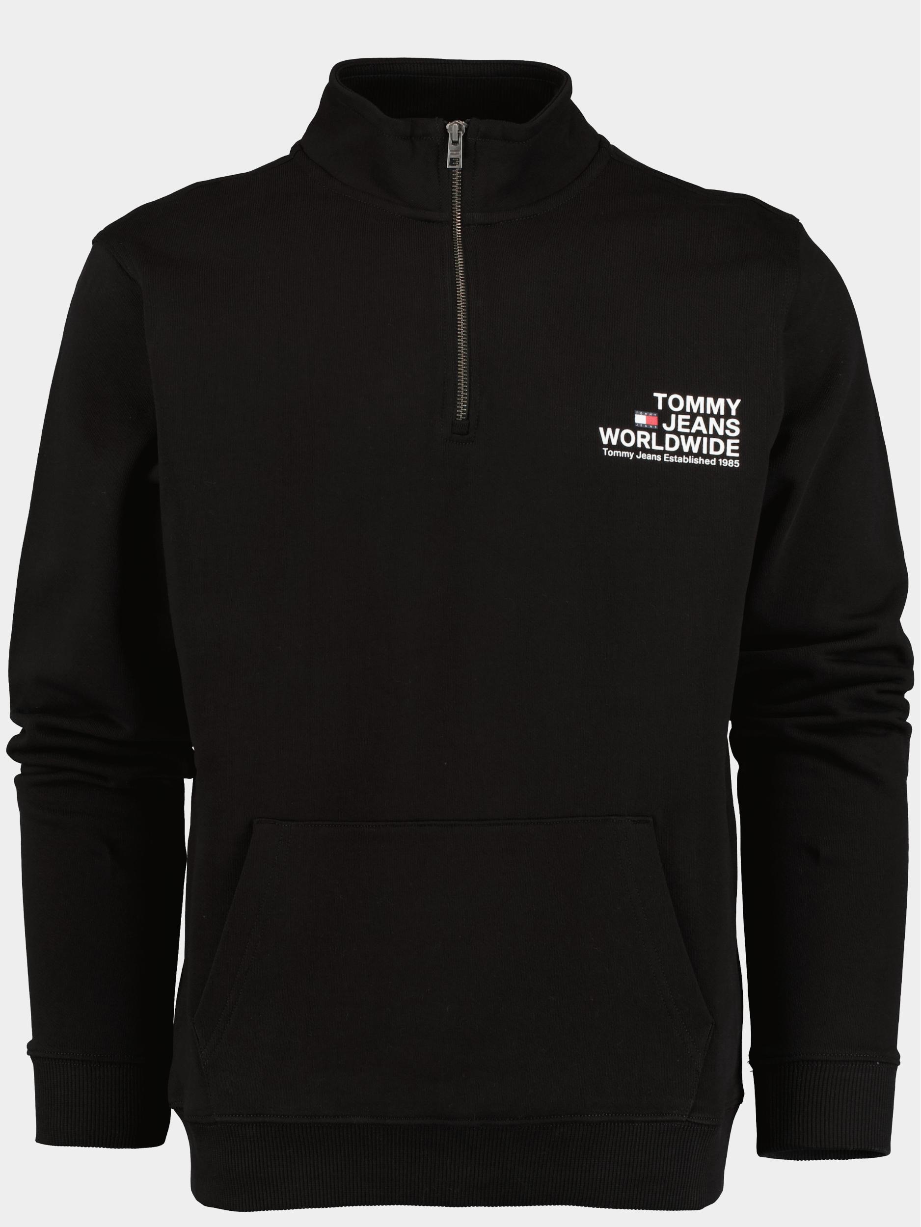 Tommy Jeans Sweater Zwart TJM Reg Entry Graphic Half-Zip DM0DM17782/BDS