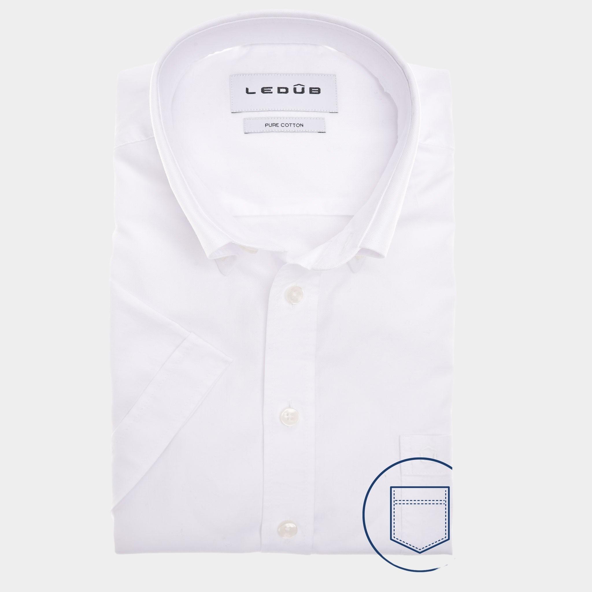 Ledub Business hemd korte mouw Wit  0142878/910-000-000