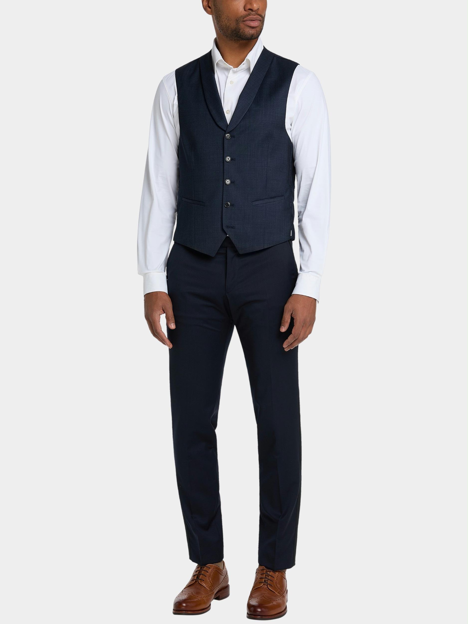 Club of Gents Gilet Mix & Match Blauw WesteWaistcoat CG Philipp-ST .S