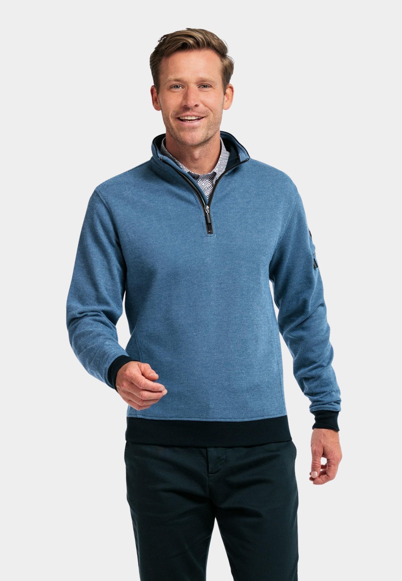 Baileys Half Zip Blauw Sweatshirt 1/2 Zip 423112/67