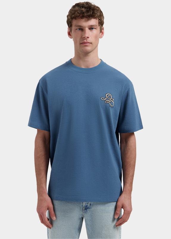 Dstrezzed T-shirt korte mouw Blauw Lasse Graphic Tee 203524/621