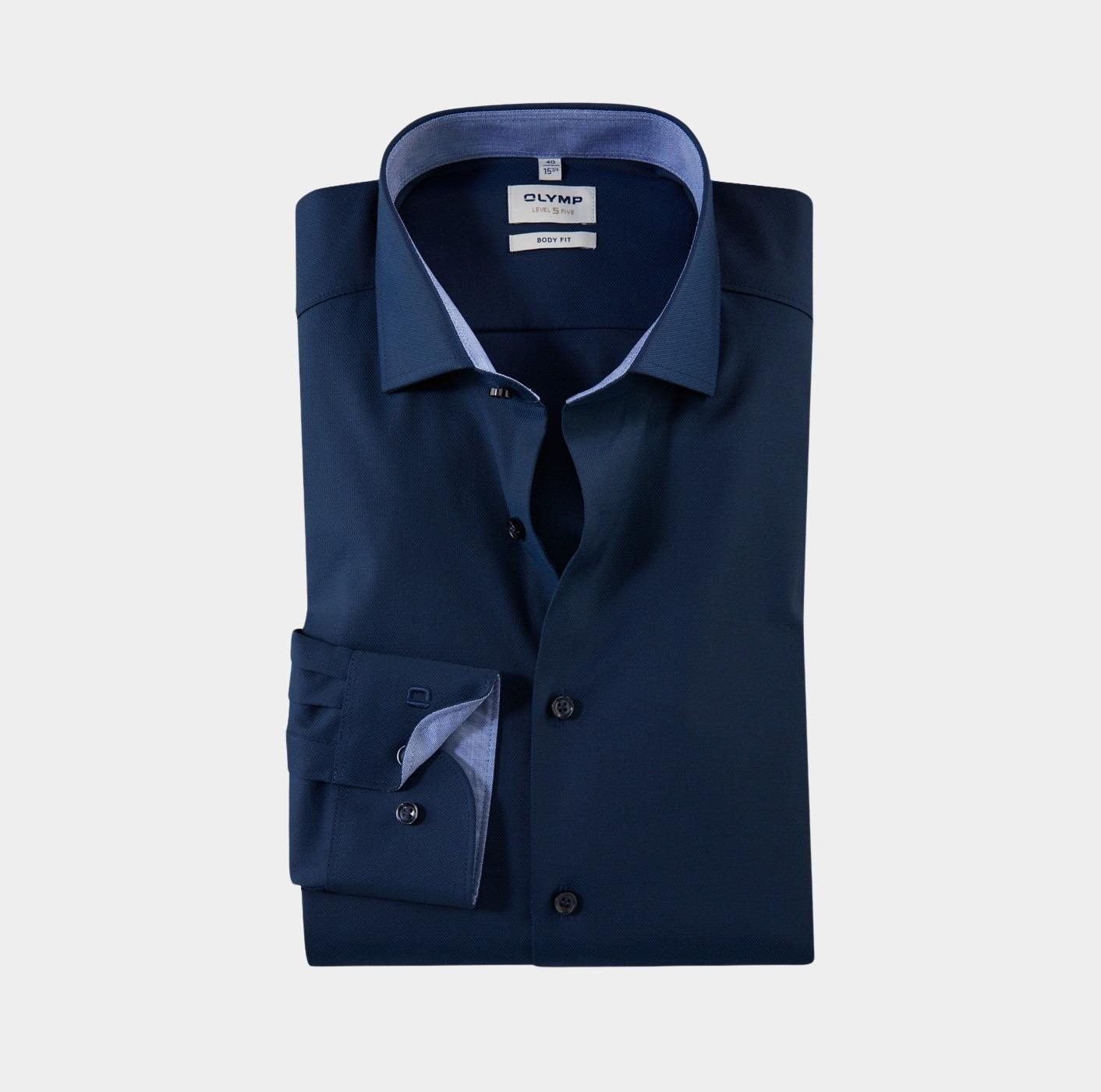 Olymp Business hemd lange mouw Blauw 0531/64 Hemden 053164/14