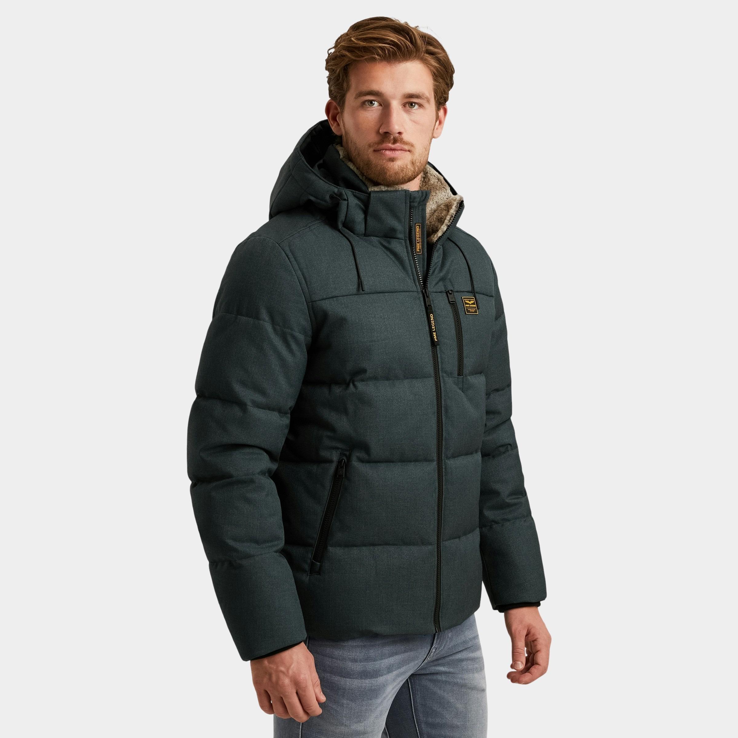 PME Legend Winterjack Blauw Semi long jacket YETCRAFT Mel PJA2508116/5125