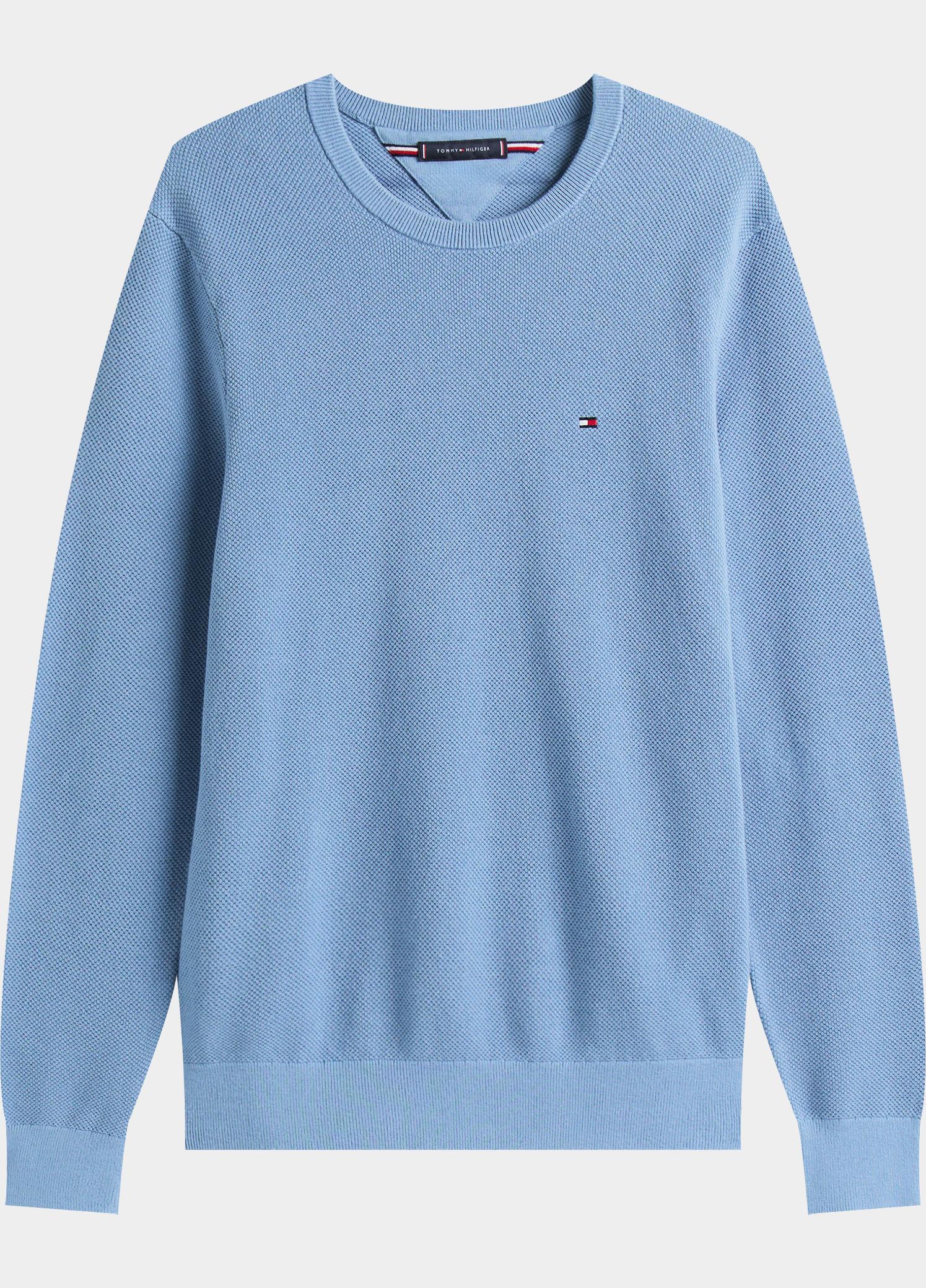 Tommy Hilfiger Pullover heren Blauw Essential Structure Crew Neck MW0MW36347/C2B
