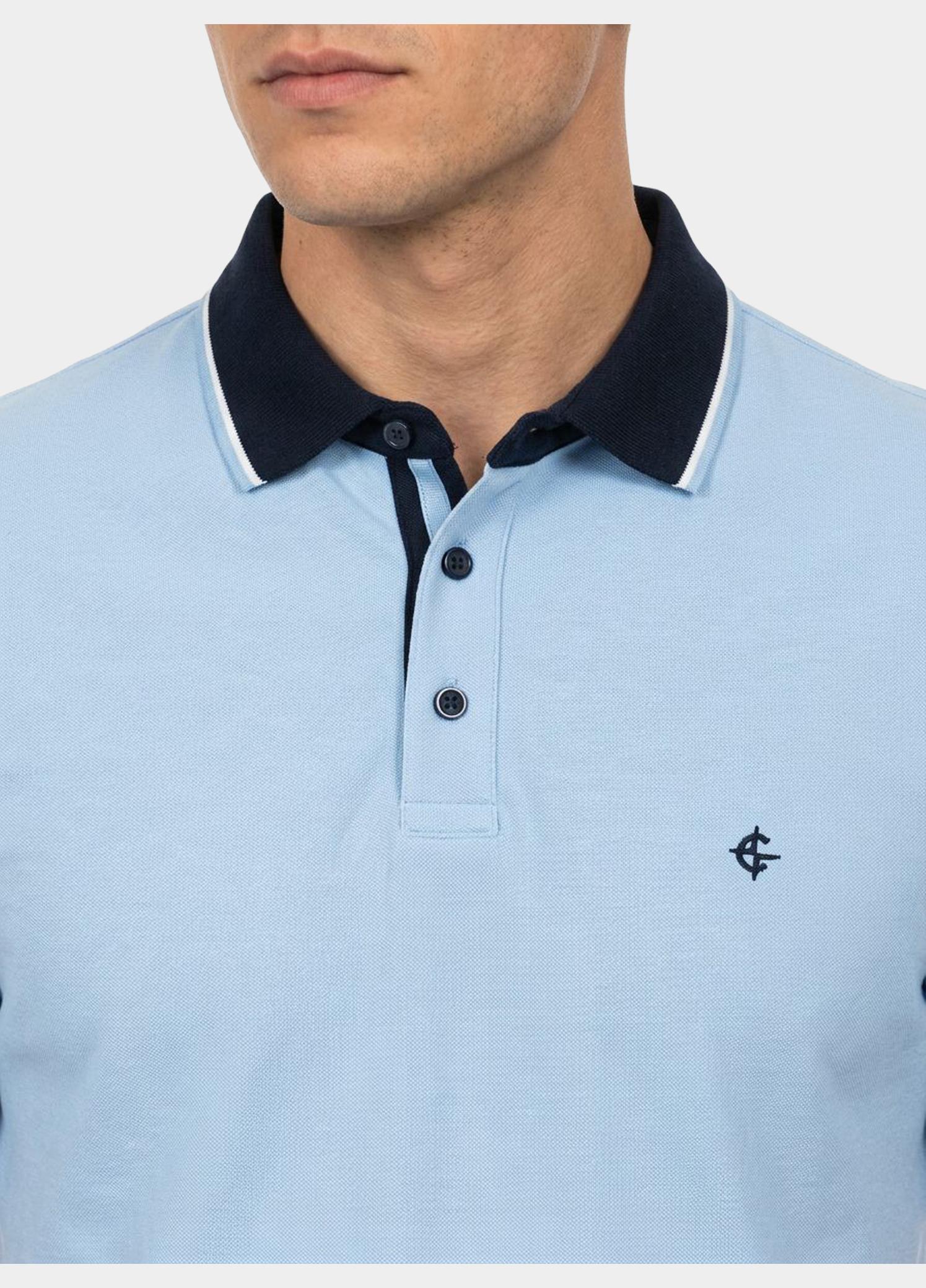 Casamoda Polo korte mouw Blauw Polo 2-tone PQ 126320101/102