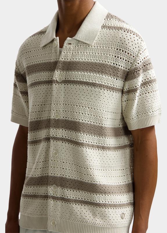 Dstrezzed Polo korte mouw Beige Mica Shortsleeve Vest 421154/107