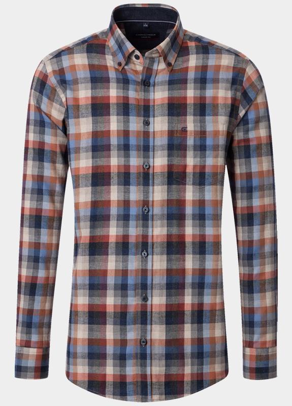 Casamoda Casual hemd lange mouw Grijs B.D. Casual Fit 454488100/750