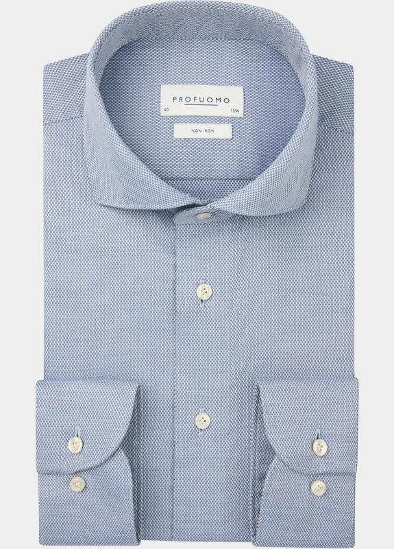 Profuomo Business hemd lange mouw Blauw  PPWH30001/B