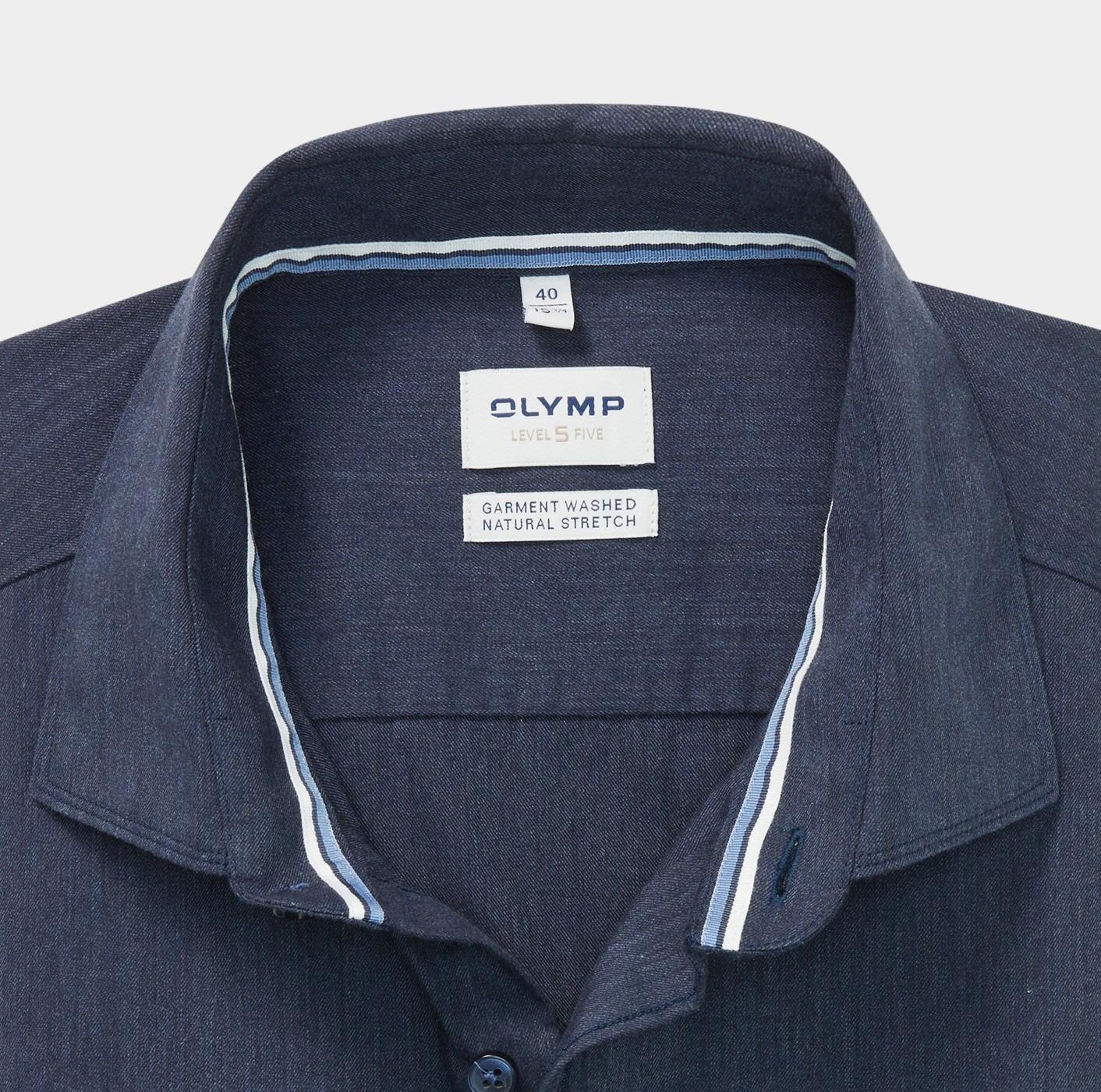 Olymp Business hemd lange mouw Blauw Level Five 214484/14