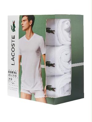Lacoste T-shirt Wit Ondershirt wit slim fit TH3374/001