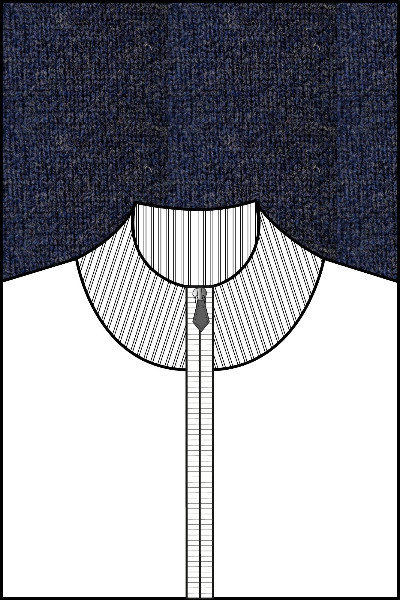 Baileys Vest Blauw Cardigan Zip  10gg, single kn 520096/695