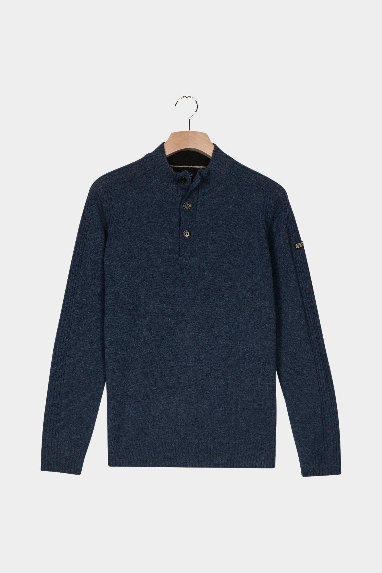Baileys Half Zip Blauw Pullover 1/2 Zip/Buttons 10gg 520095/675