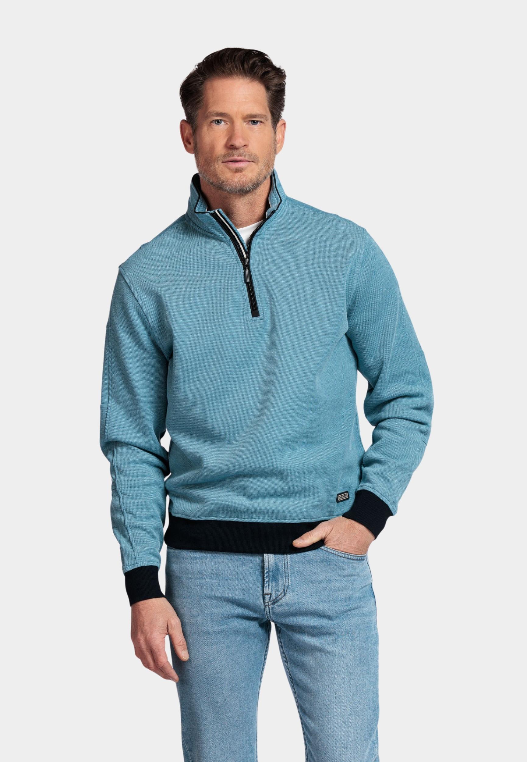 Baileys Half Zip Blauw Sweatshirt 1/2 zip -Sleeve po 513198/98