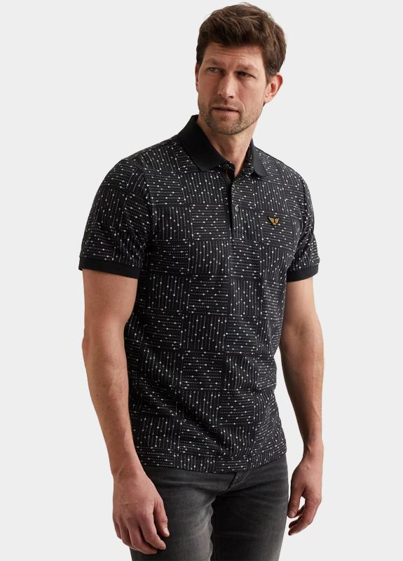 PME Legend Polo korte mouw Blauw Short sleeve polo printed fin PPSS2605859/5282