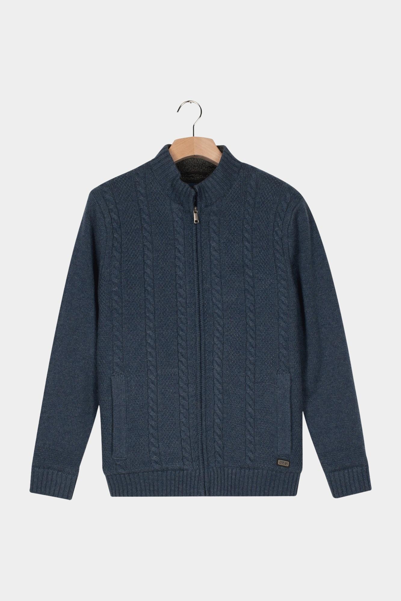Baileys Vest Blauw Lined Cardigan Zip 522191/675