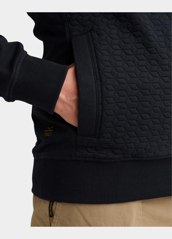 PME Legend Vest Blauw Zip jacket jacquard interlock PSW2602475/5281