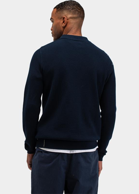 Butcher of Blue Polo lange mouw Blauw Ripley M2616002/890