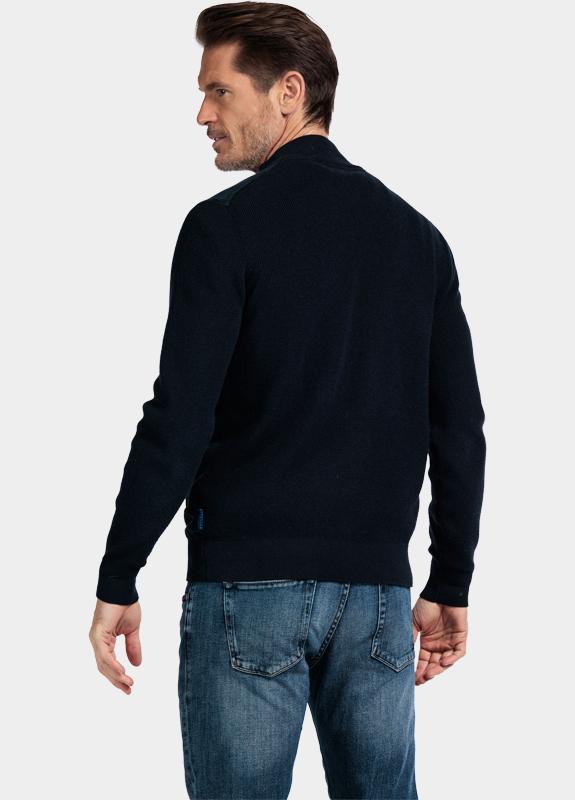 Baileys Vest Blauw Cardigan Zip  Front body sing 522087/60