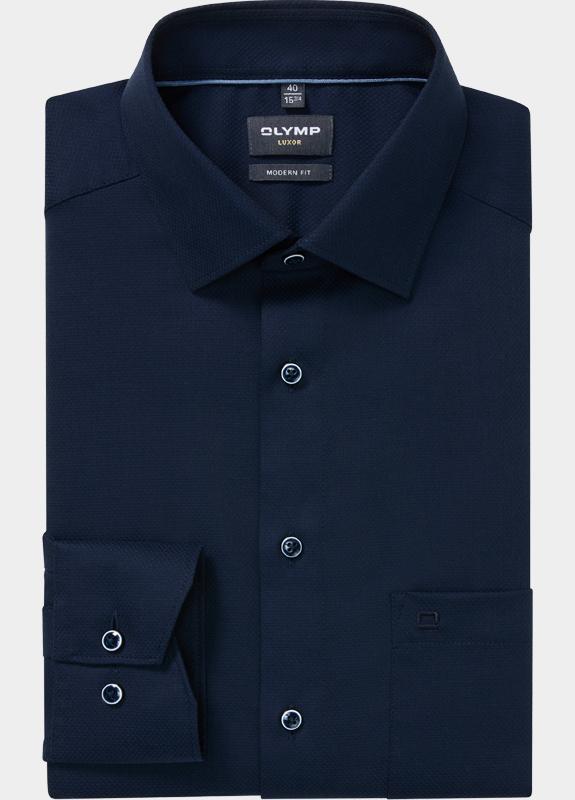 Olymp Zakelijk overhemd heren Blauw Luxor 120584/14