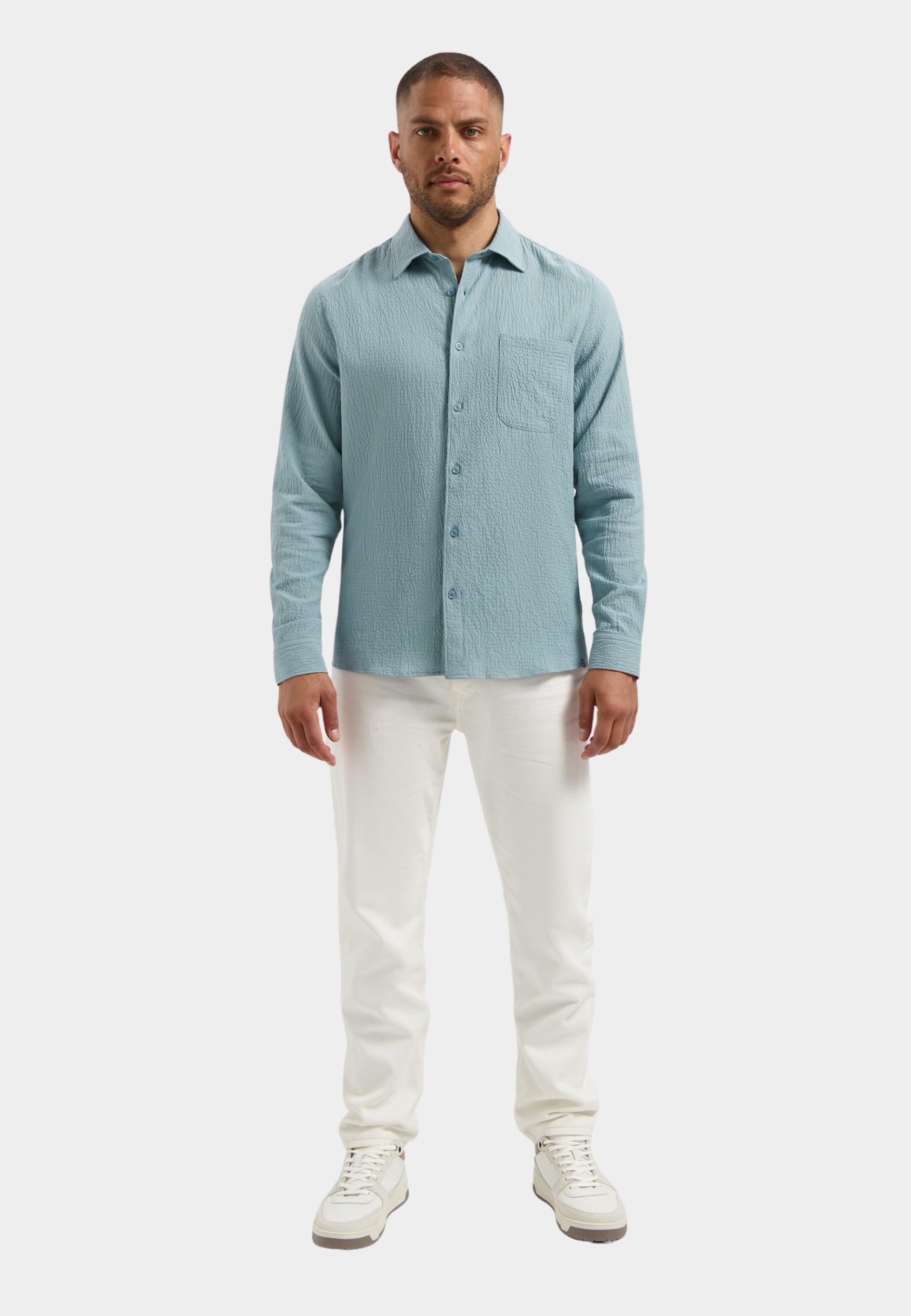 Dstrezzed Casual hemd lange mouw Blauw DS_Chevi Shirt 303952/630