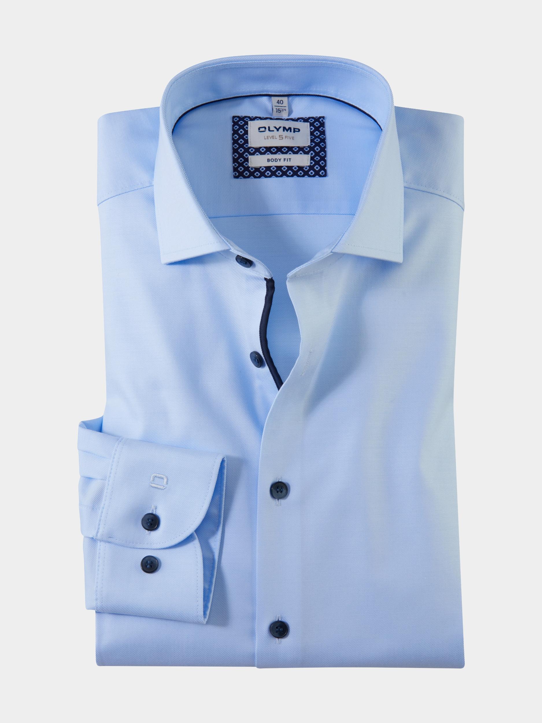 Olymp Business hemd lange mouw Blauw 0730/64 Hemden 073064/12