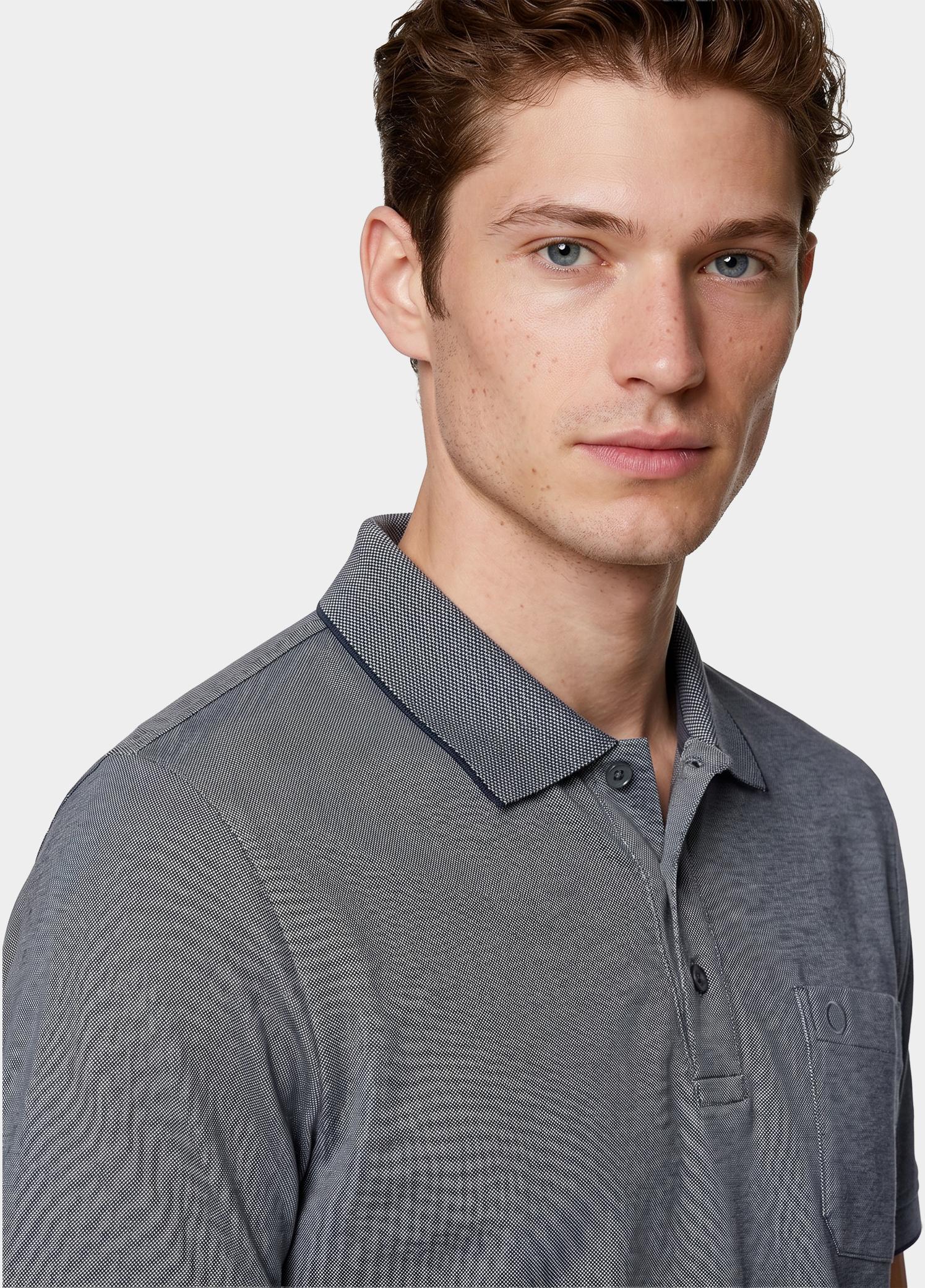 Bos Polo heren Blauw Easy Care 214008484/640 Blue Navy