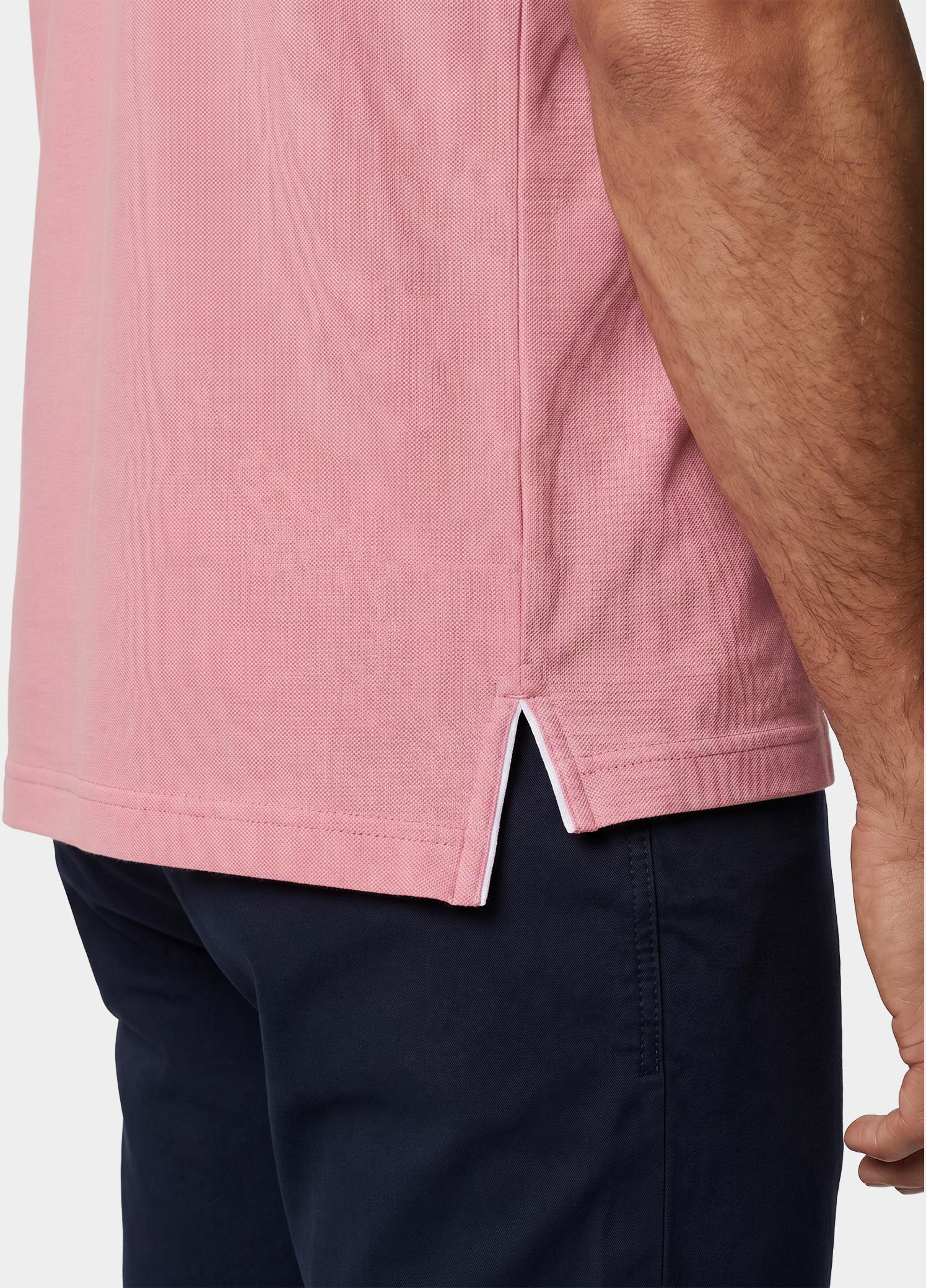 Scotland Blue Polo heren Roze Brick Polo Plain Contrast Col SPE25108BR06SB/738 candy