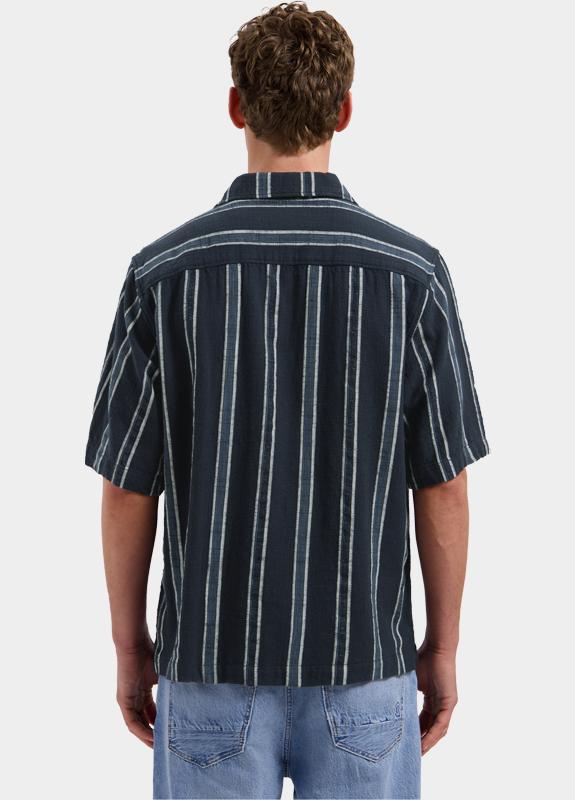 Dstrezzed overhemd korte mouw heren Blauw DS_Scotty Shortsleeve Shirt 311527/649