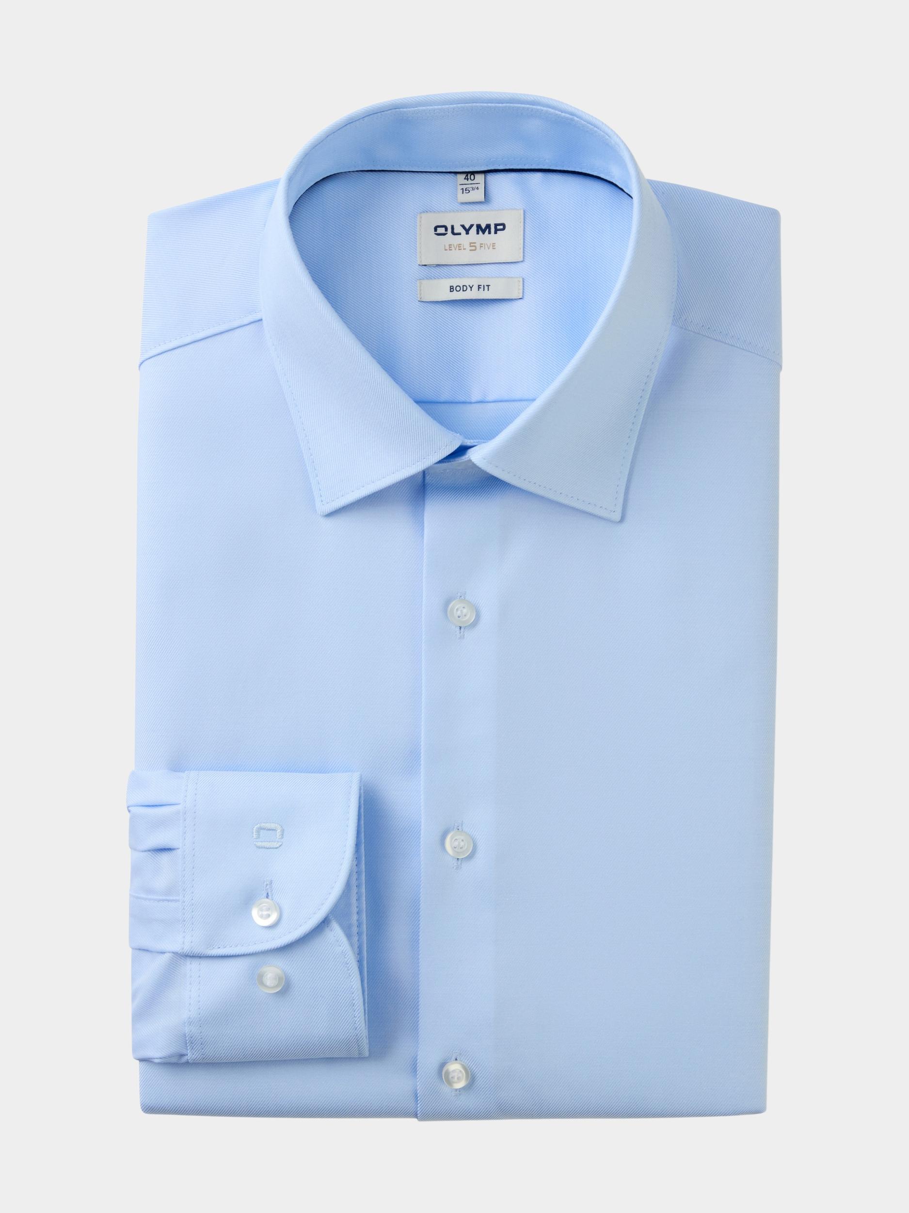 Olymp Business hemd lange mouw Blauw 0763/64 Hemden 076364/12