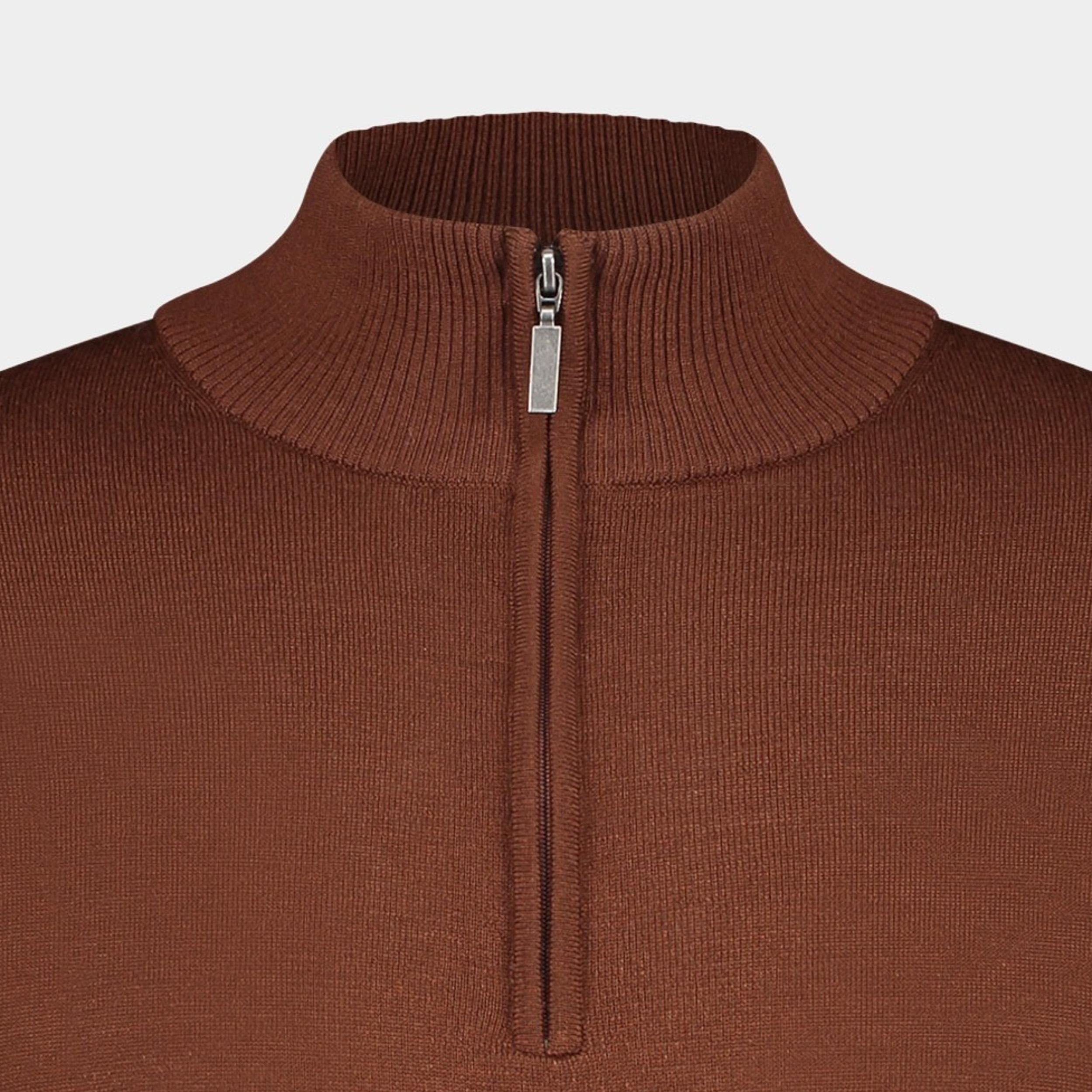 Born With Appetite Pullover Bruin Lux Half Zip Pullover Merino 23305LU15/855 earth