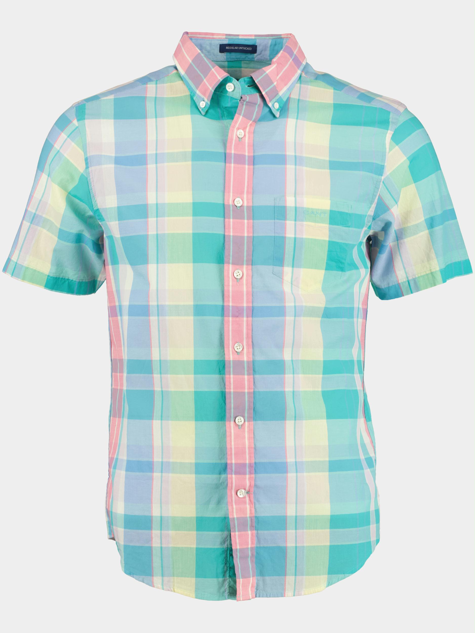 Gant Casual hemd korte mouw Multi Reg UT Colorful Madras SS Shir 3230104/606