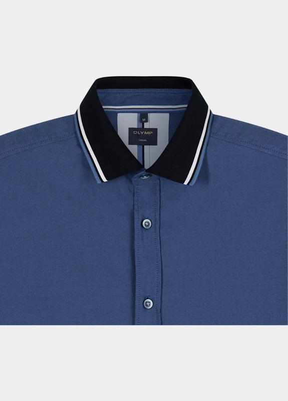Olymp overhemd korte mouw heren Blauw Casual 403812/18