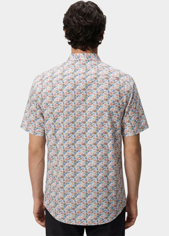 R.B. Boston overhemd korte mouw heren Roze Marshall SS Button Down 616670/319