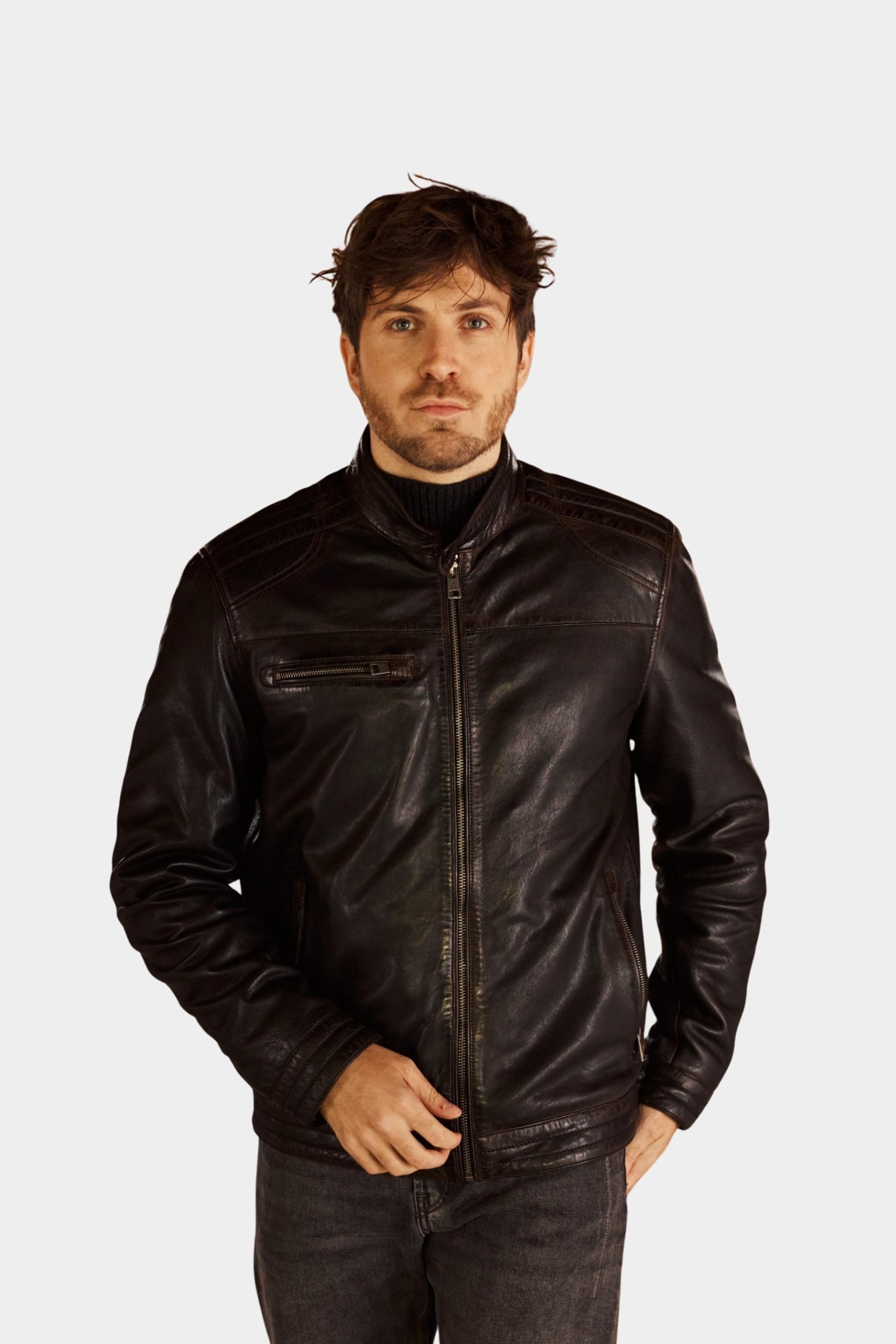 Donders 1860 Lederen Jack Zwart Leather Jacket 52695/915