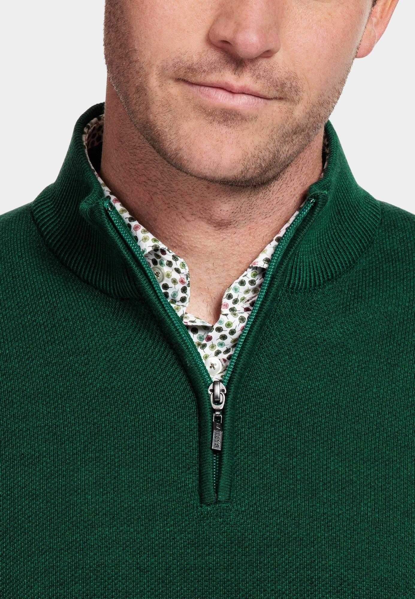 Baileys Half Zip Groen Pullover 1/2 zip  all over pl 328410/70