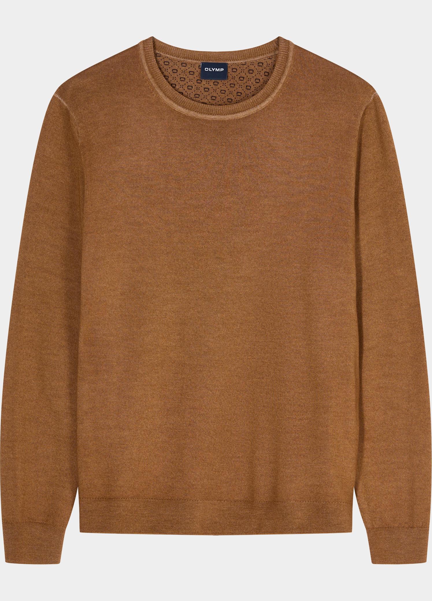 Olymp Pullover heren Oranje Rundhals Strick 534065/25