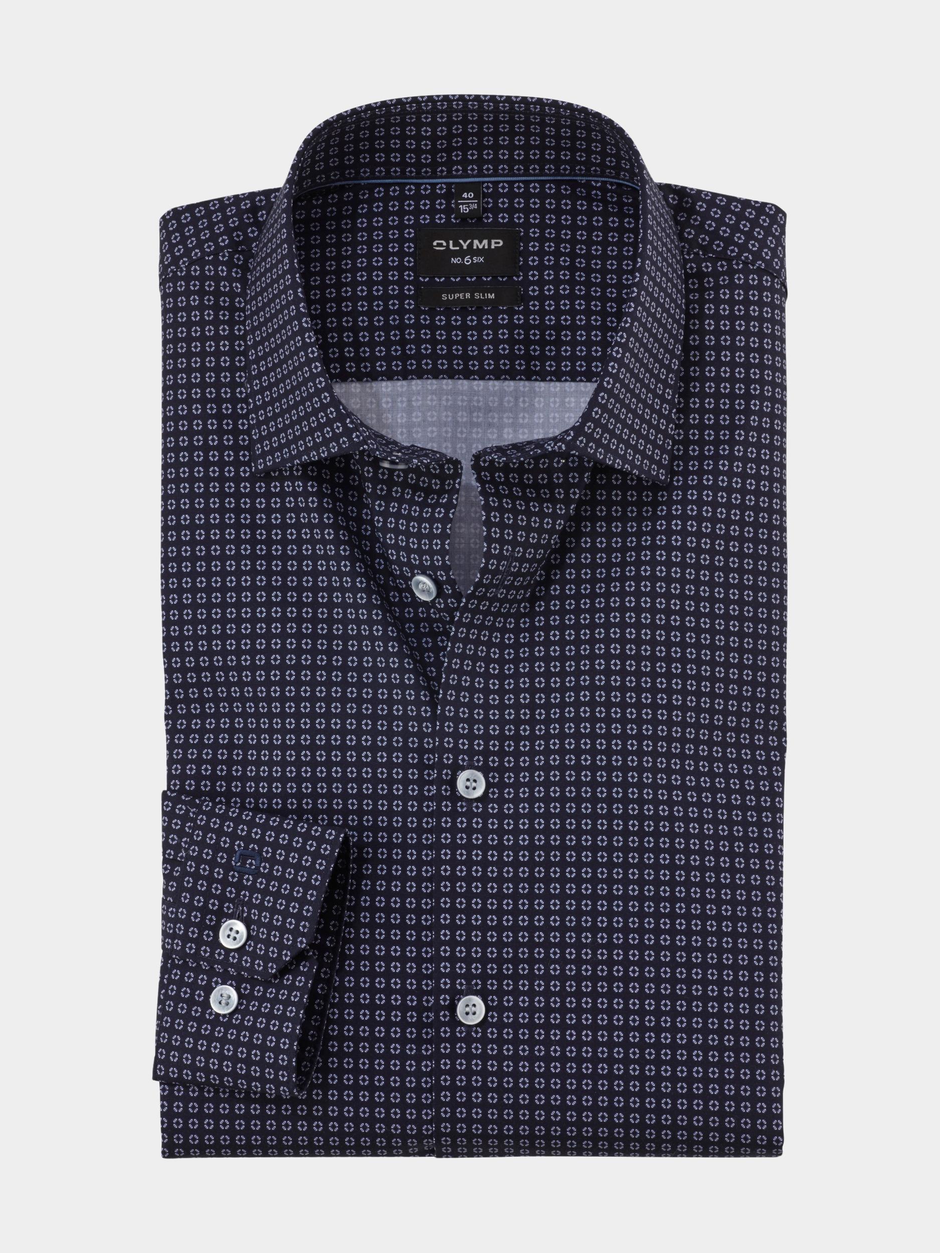 Olymp Overhemd extra lange mouw Blauw No. Six 250479/18