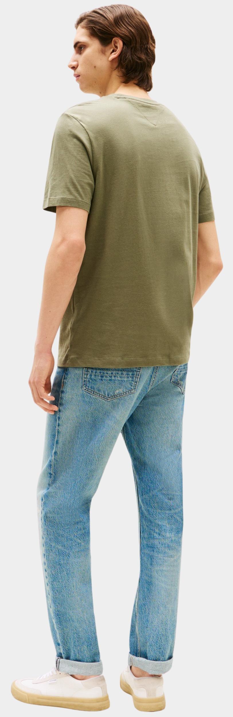 Tommy Hilfiger T-shirt korte mouw Groen ESS Seasonal Reg Fit Solid Tee MW0MW39995/PLI