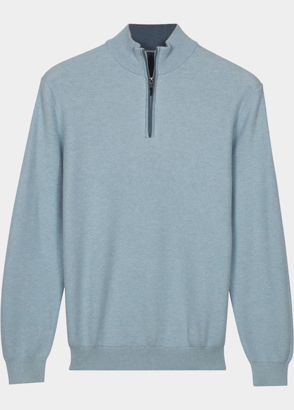 Baileys Half Zip Blauw Pullover 1/2 Zip  12gg Struct 618491/615