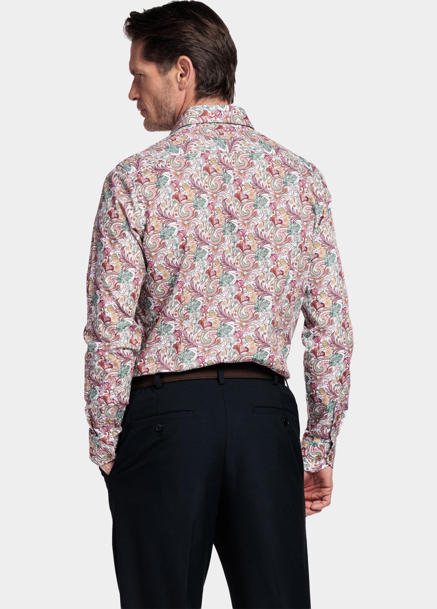 Giordano Overhemd heren Roze Locarno Long Sleeve Semi Cuta 617870/50