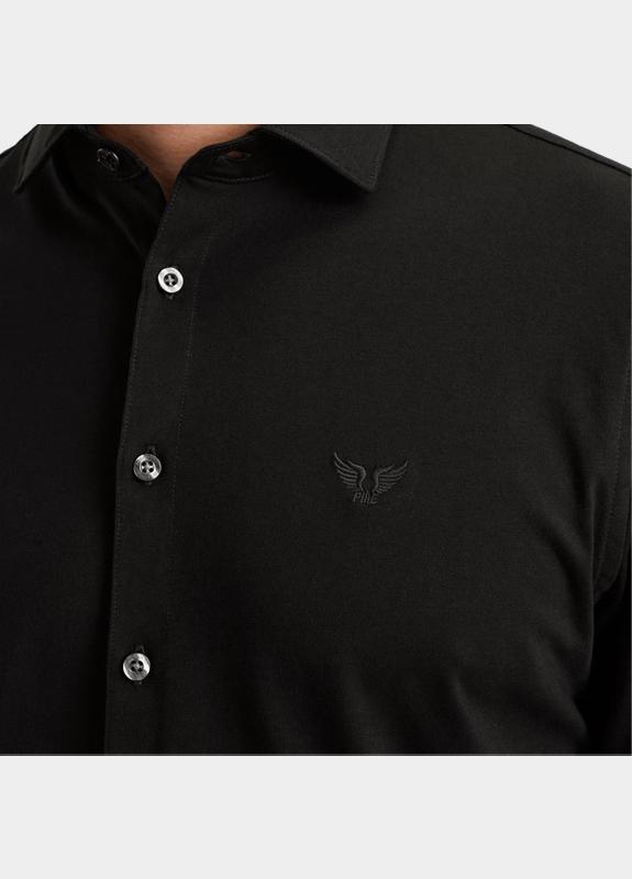 PME Legend Casual hemd lange mouw Zwart LONG SLEEVE SHIRT Satin Jerse PSI2511234/999