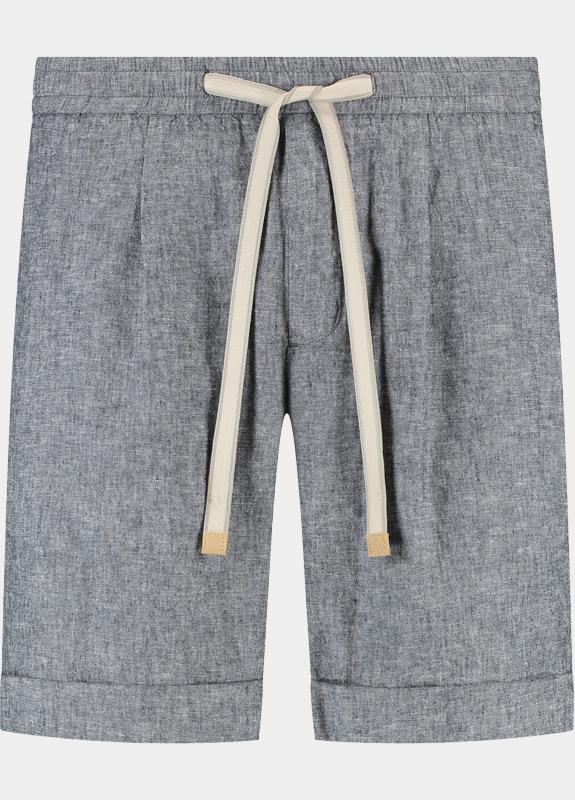 Born With Appetite Korte Broek heren Blauw Linn Linen Short BWA26109LI04/4001