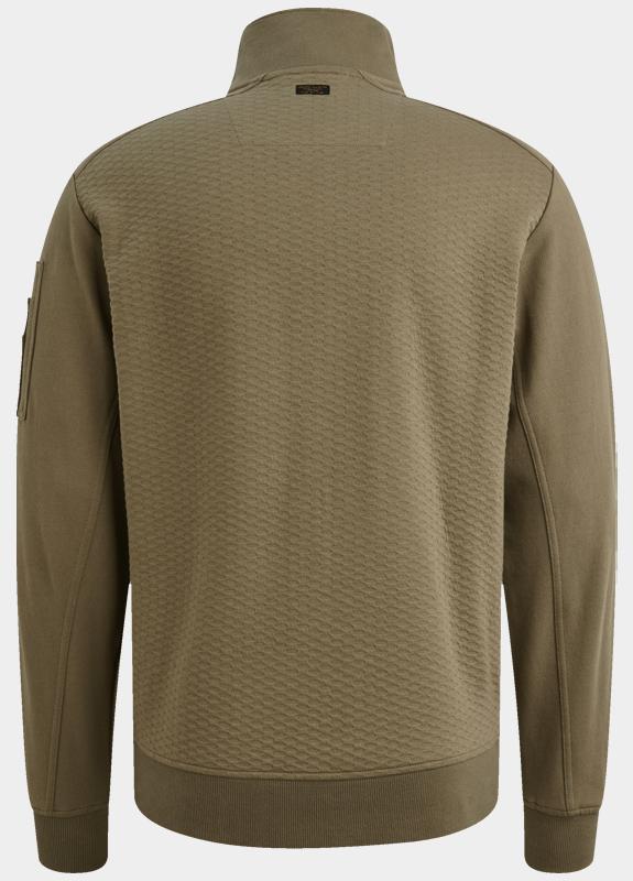 PME Legend Vest Groen Zip jacket jacquard interlock PSW2510474/6389