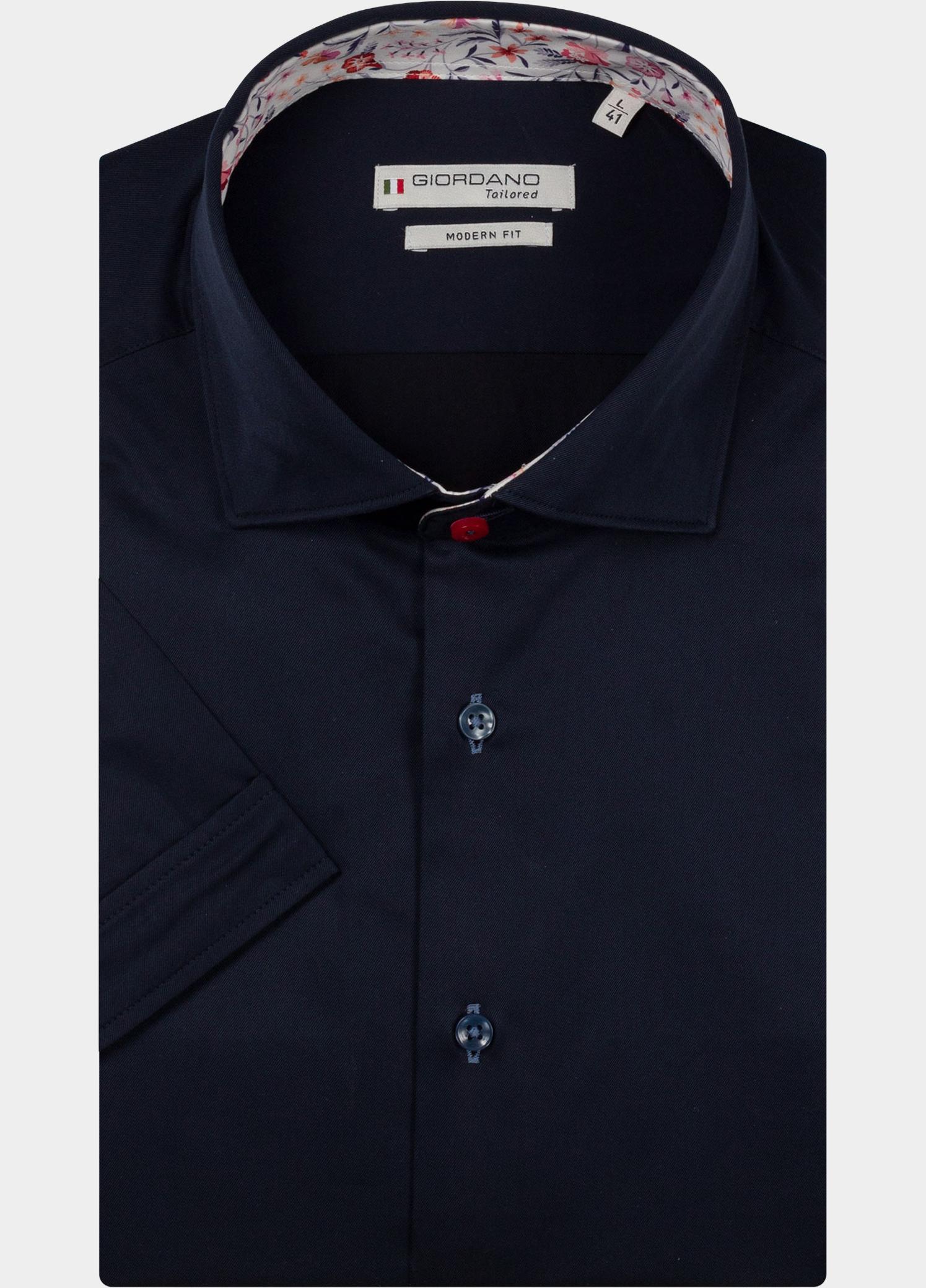 Giordano overhemd korte mouw heren Blauw Ticino Short Sleeve Semi Cuta 616817/60