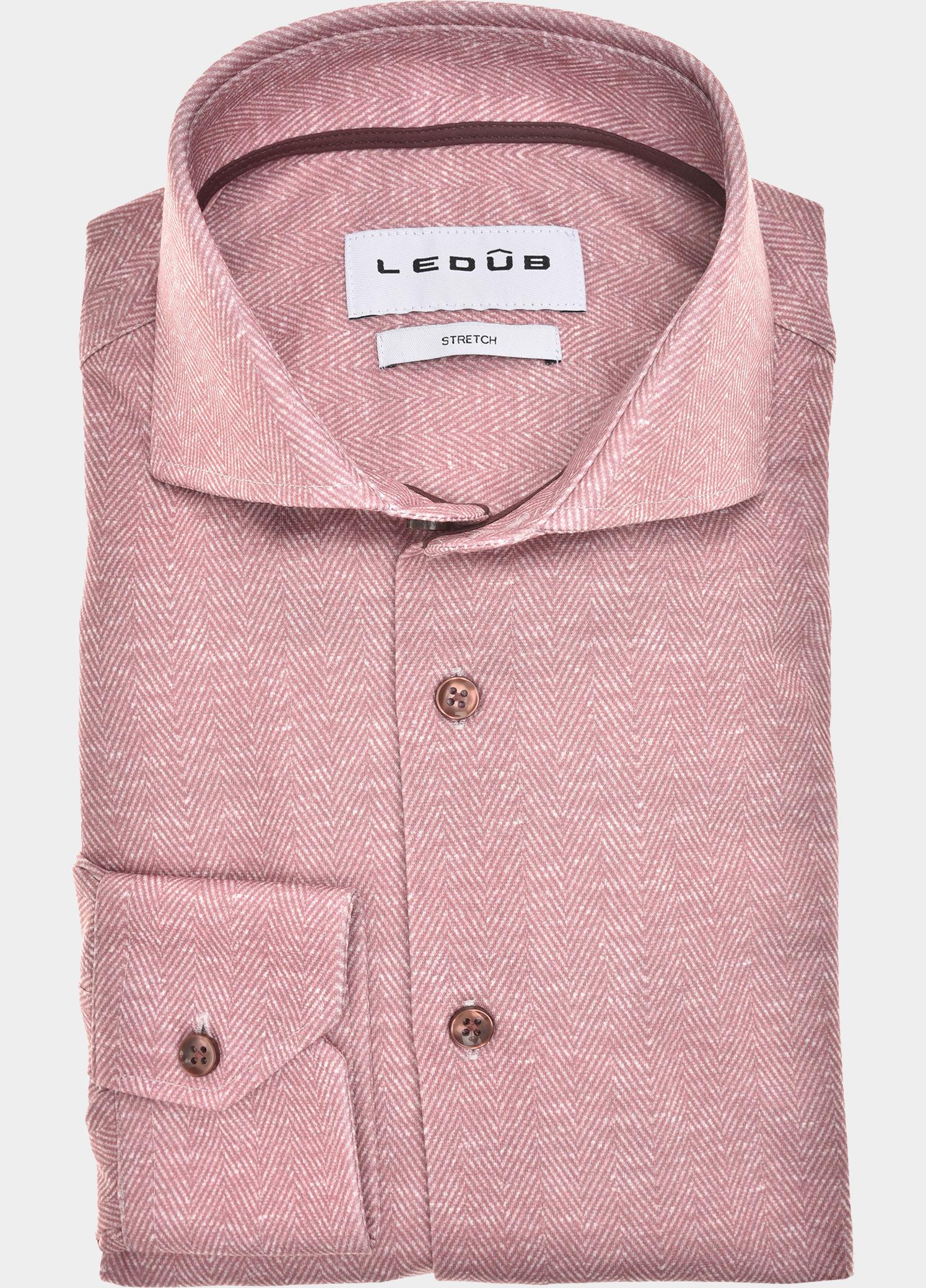 Ledub Zakelijk overhemd heren Rood  0143640/470-490-000