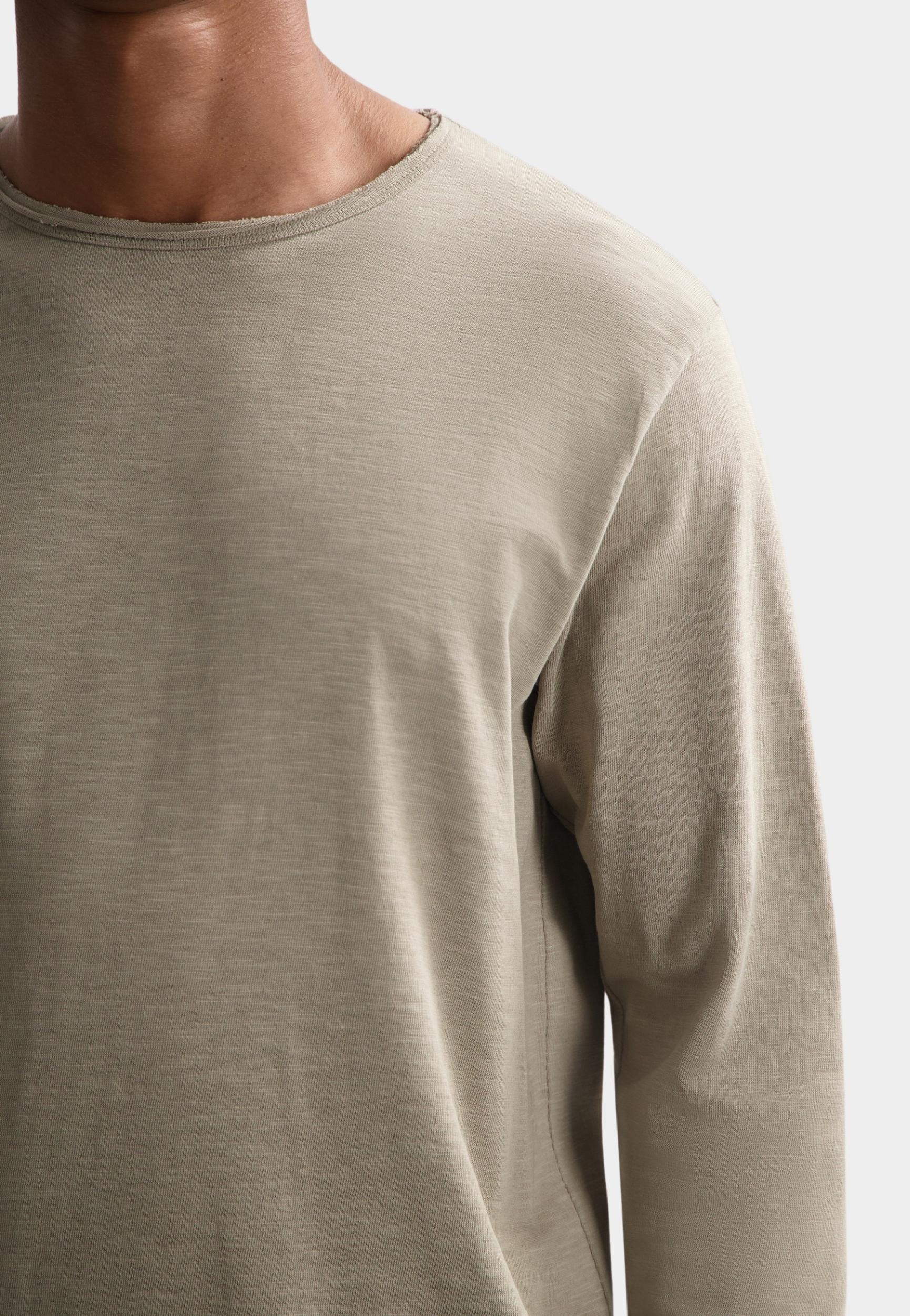 Dstrezzed T-shirt lange mouw Groen DS_Newman Crewneck 220030-AW25/276