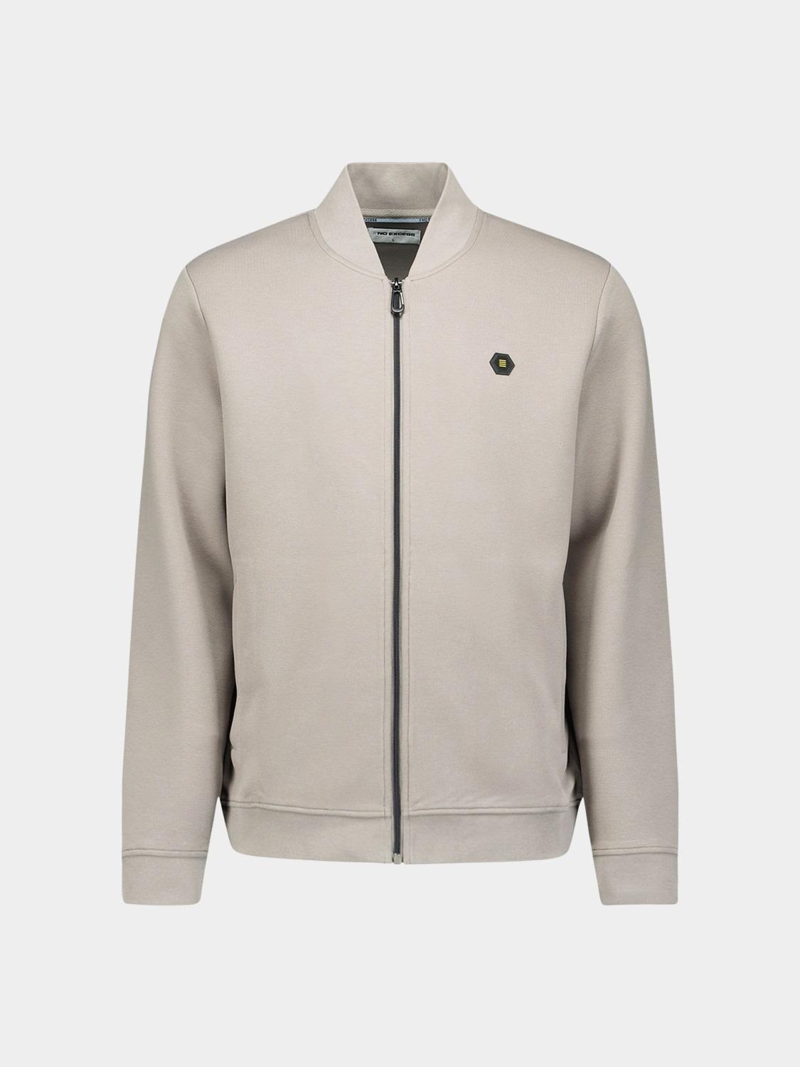 No Excess sweat vest Grijs Sweater Full Zipper Pique Bom 29100806SN/018
